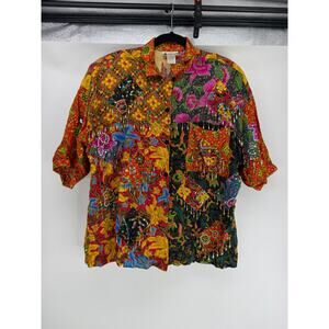 Ana Mori 90's beaded sequence abstract printed 2 piece set